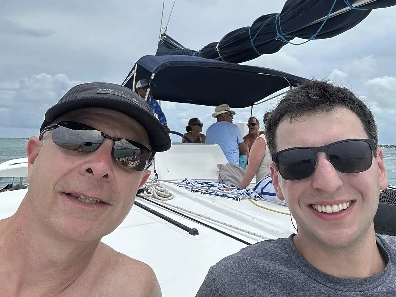 Selfie from the top of the boat