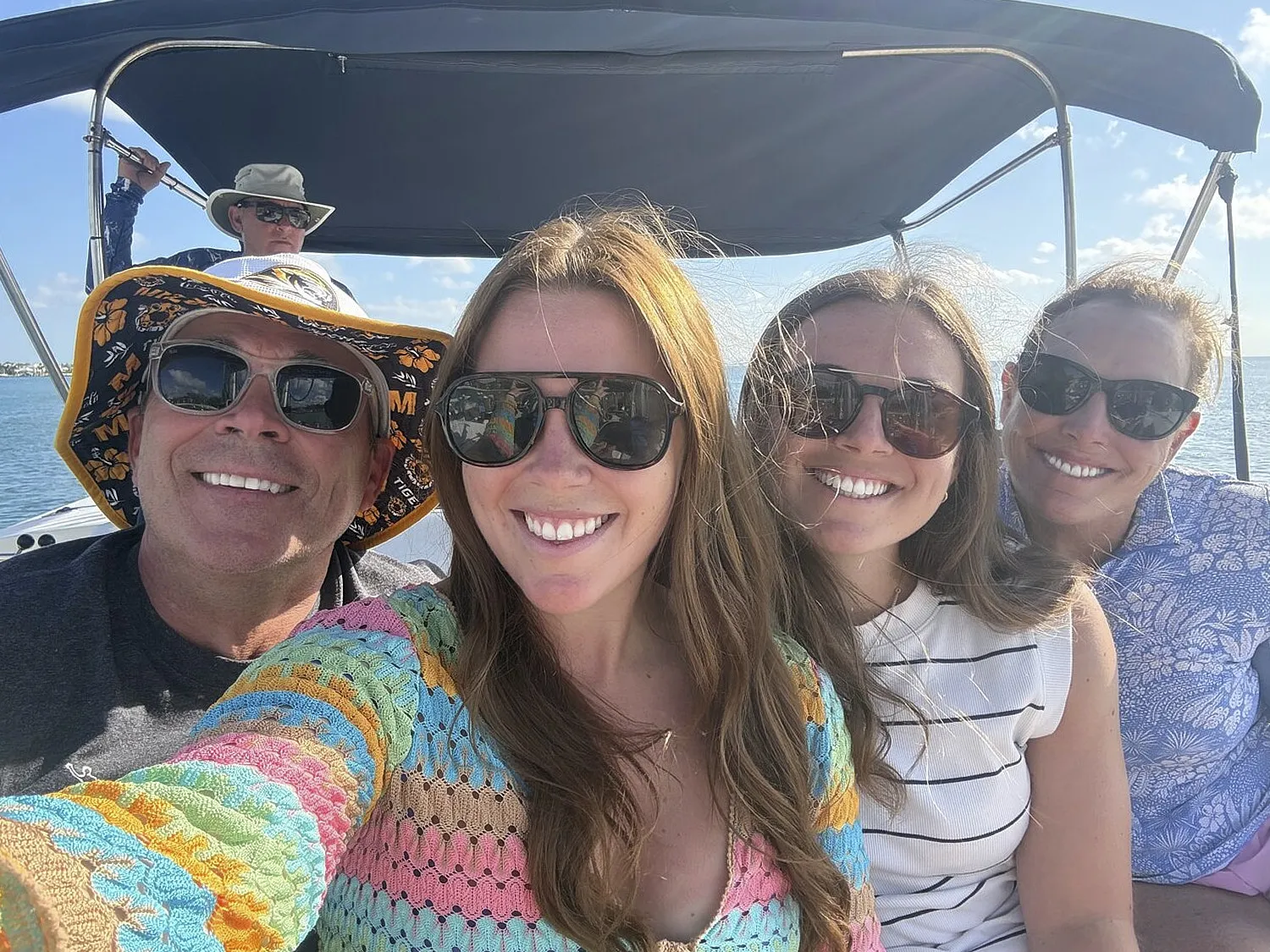 Guests at the helm
