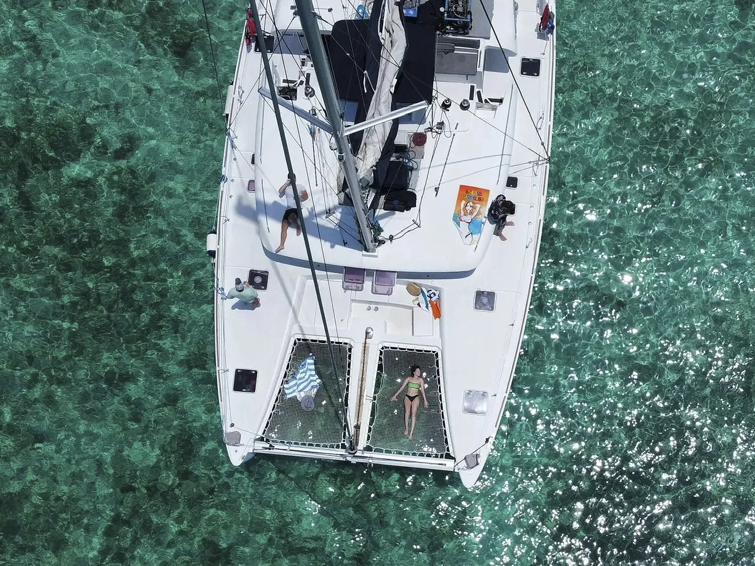 Phoenix drone view of trampoline and bow