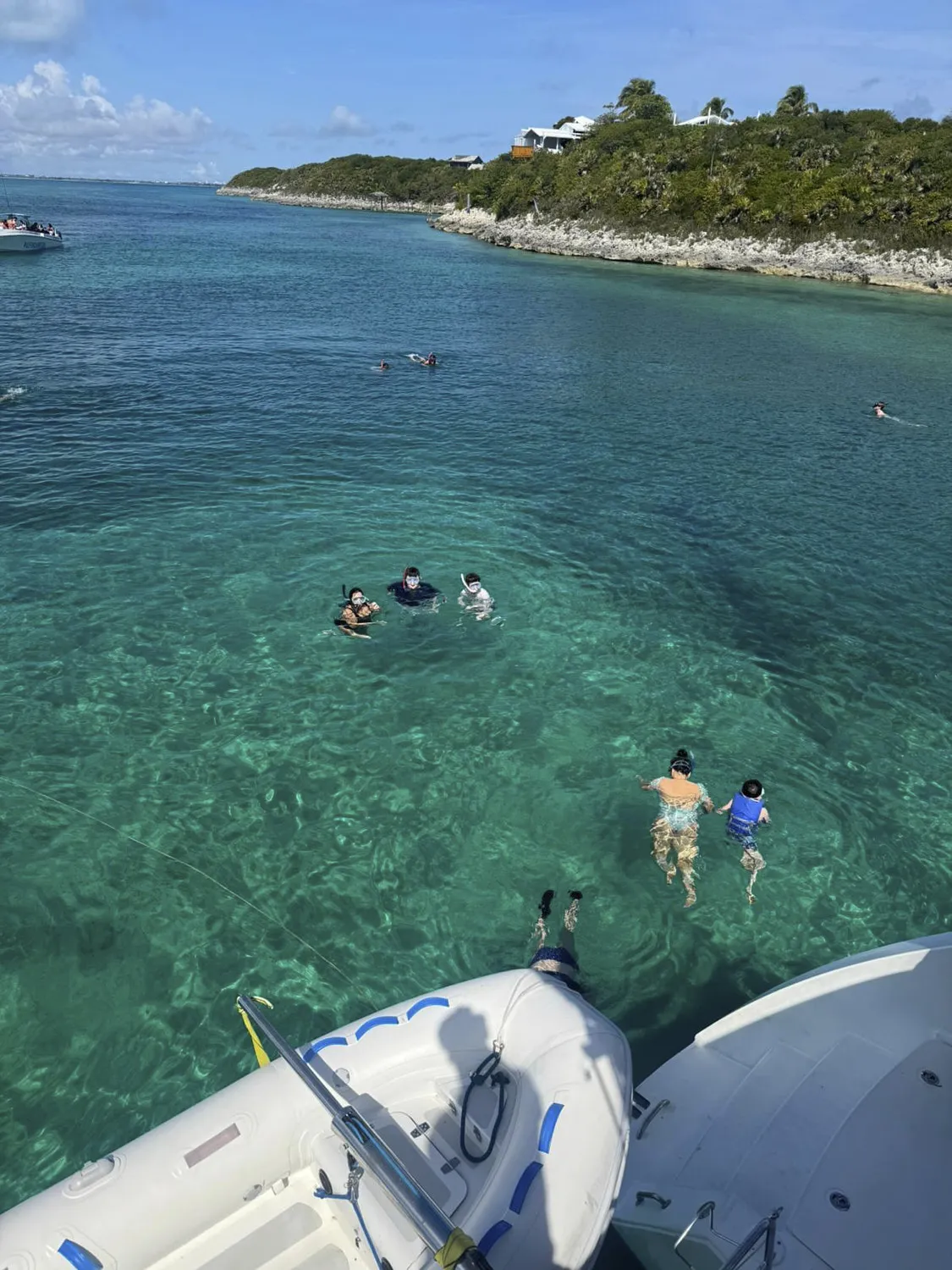Guests in water